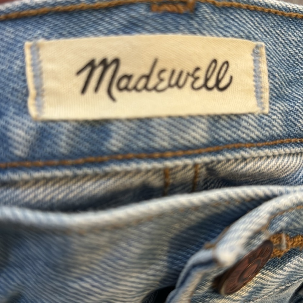 Madewell Light Wash Relaxed Denim Shorts Size 27 - Picture 3 of 8